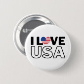 I LOVE THE USA - For real Americans! Button (Vorne & Hinten)