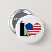I LOVE THE USA - For real Americans! Button (Vorne & Hinten)