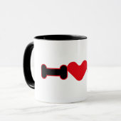 I LOVE THE WORLD BY MASANSER PIXELAT TASSE (Vorderseite Links)