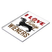 I Love Tiny Wieners Miniature Dachshund Doxie Notizblock (Linke Seite)