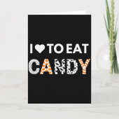 I Love To Eat Candy I'm Candy Halloween Couples Ma Karte (Vorderseite)