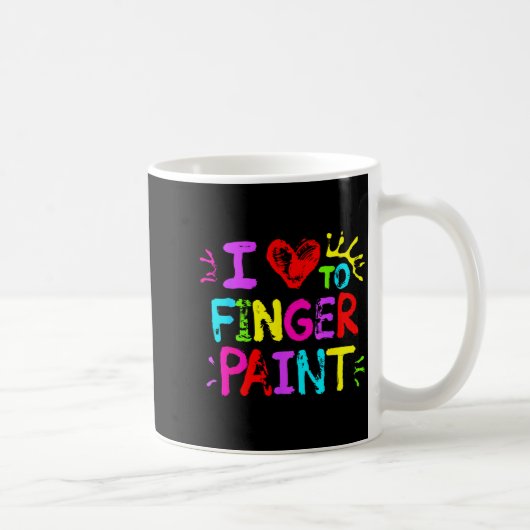 I Love To Finger Paint Couple Funny Valentine Day  Kaffeetasse (Rechts)