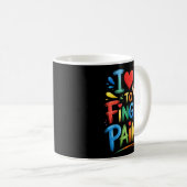 I Love To Finger Paint Couples Art Teacher Finger Kaffeetasse (VorderseiteRechts)