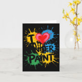 I Love To Finger Paint Couples Art Teacher Finger Karte (Gelbe Blume)