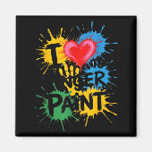 I Love To Finger Paint Couples Art Teacher Finger  Magnet (Vorne)
