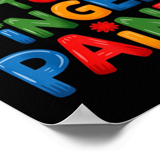 I Love To Finger Paint Couples Art Teacher Finger  Poster (Ecke)