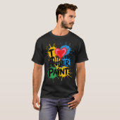 I Love To Finger Paint Couples Art Teacher Finger T-Shirt (Vorne ganz)