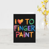 I Love To Finger Paint I'm Paint Couple Valentine Karte (Gelbe Blume)