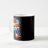 I Love To Finger Paint Im Paint Cute Valentines  Kaffeetasse (Vorderseite Links)