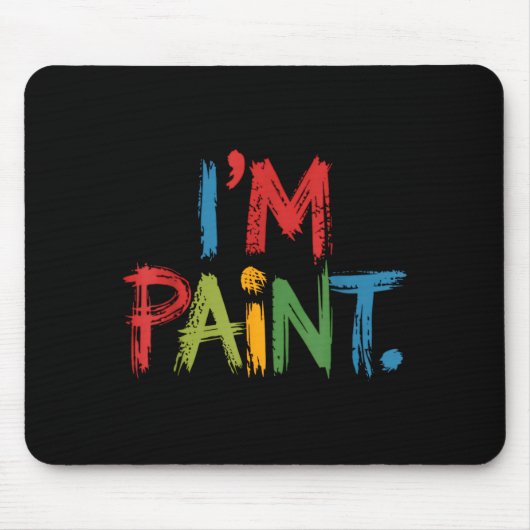 I Love To Finger Paint I'm Paint Funny Couple Vale Mousepad (Vorne)