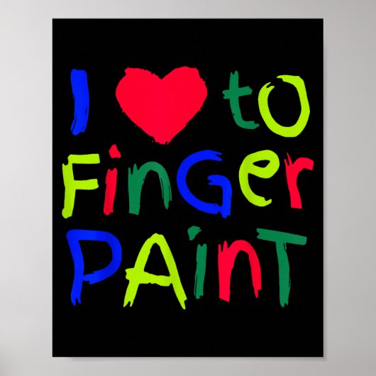 I Love To Finger Paint Matching I'm Paint Couple V Poster (Vorne)