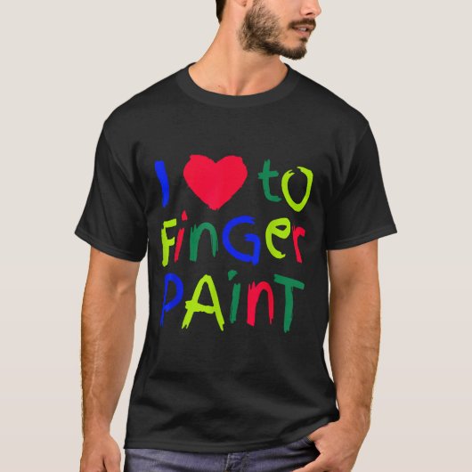 I Love To Finger Paint Matching I'm Paint Couple V T-Shirt (Vorderseite)