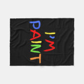 I Love To Finger Paint Tiny Red Heart I'm Paint Va Fleecedecke (Vorderseite (Horizontal))