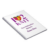 I Love to Knit - Notebook Notizblock (Rechte Seite)