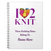 I Love to Knit - Notebook Notizblock (Vorderseite)