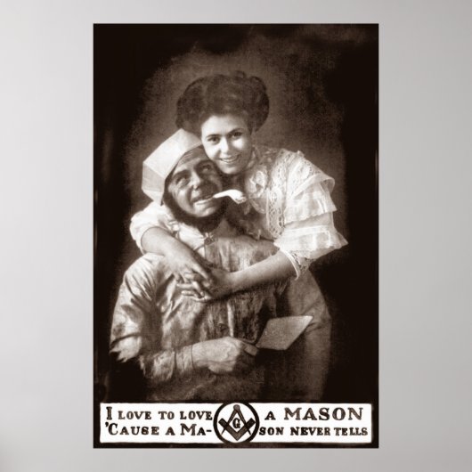 I Love to Love a Mason, 1908 Poster (Vorne)