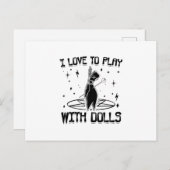 I love to play with dolls | Voodoo Gift Postkarte (Vorne/Hinten)