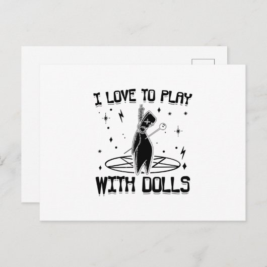 I love to play with dolls | Voodoo Gift Postkarte (Vorne/Hinten)