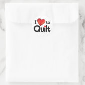 I Love to Quilt Sticker – Cute Gift for Quilters (Tasche)