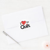 I Love to Quilt Sticker – Cute Gift for Quilters (Umschlag)