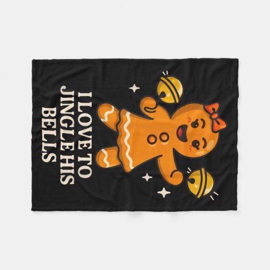 I Love To Stuff Her Stocking Matching Jingle His B Fleecedecke (Vorderseite (Horizontal))