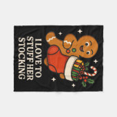 I Love To Stuff Her Stocking Matching Jingle His B Fleecedecke (Vorderseite (Horizontal))