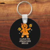 I Love To Stuff Her Stocking Matching Jingle His B Schlüsselanhänger (Vorderseite)