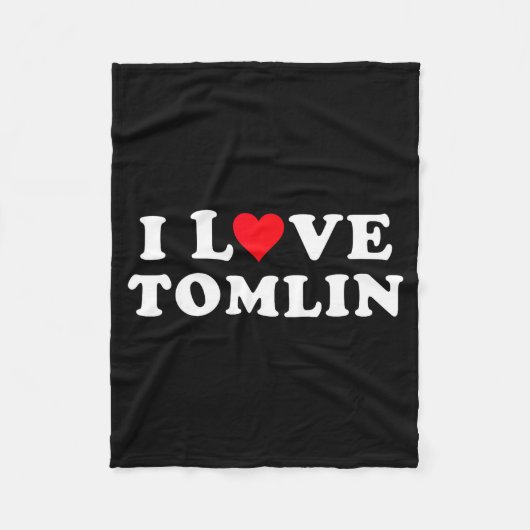 I Love Tomlin Matching Girlfriend & Boyfriend Fleecedecke (Vorderseite)