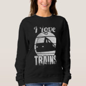 I Love Trains Railway Sweatshirt (Vorderseite)