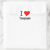 I love Transylvania Runder Aufkleber (Tasche)