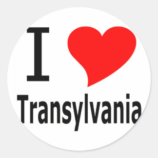 I love Transylvania Runder Aufkleber