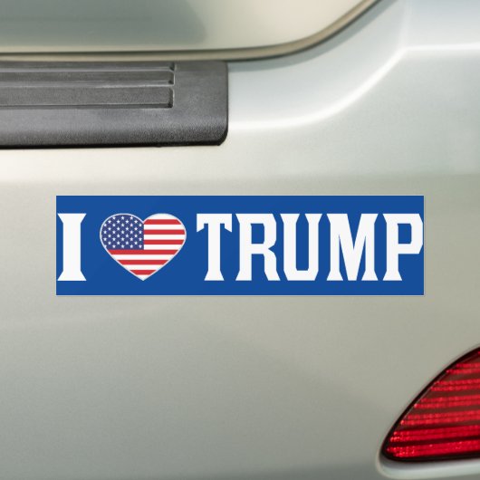 I Love Trump US Flag Autoaufkleber (Auf Auto)