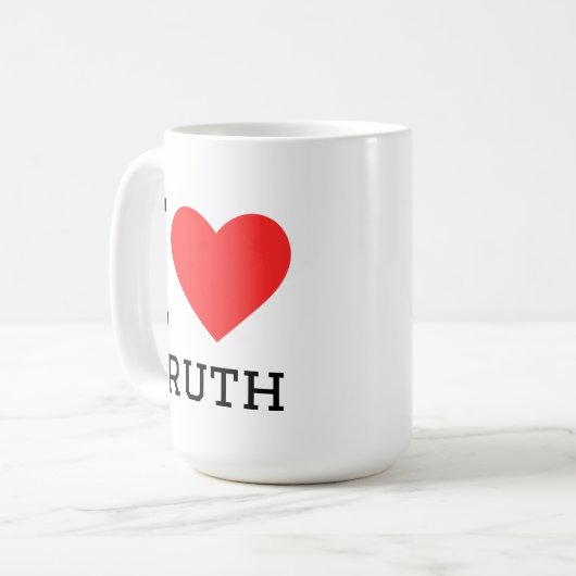 I love truth square sticker kaffeetasse (Vorderseite Links)