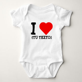 I LOVE + TU TEXTO BABY STRAMPLER