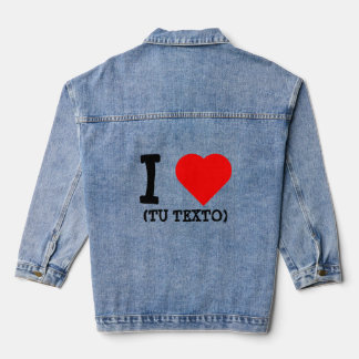 I LOVE + TU TEXTO JEANSJACKE