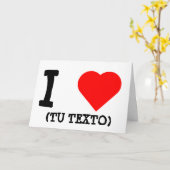 I LOVE + TU TEXTO KARTE (Gelbe Blume)