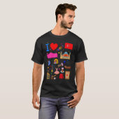 I love Turkey  Hand drawn Turkish Landmarks  flag  T-Shirt (Vorne ganz)