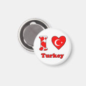 I love Turkey magnet (Vorderseite/Rückseite)