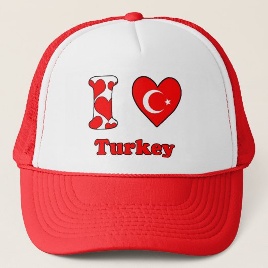 I love Turkey Truckerkappe (Vorderseite)
