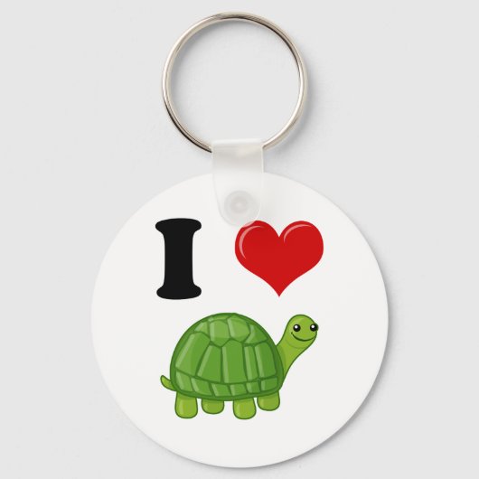 I Love Turtles Schlüsselanhänger (Vorderseite)