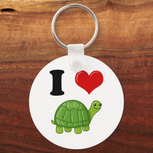 I Love Turtles Schlüsselanhänger (Vorderseite)