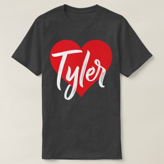 I Love Tyler First Name Tshirt I Heart Named (Design vorne)
