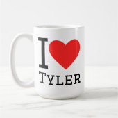 I love Tyler  Kaffeetasse (Links)