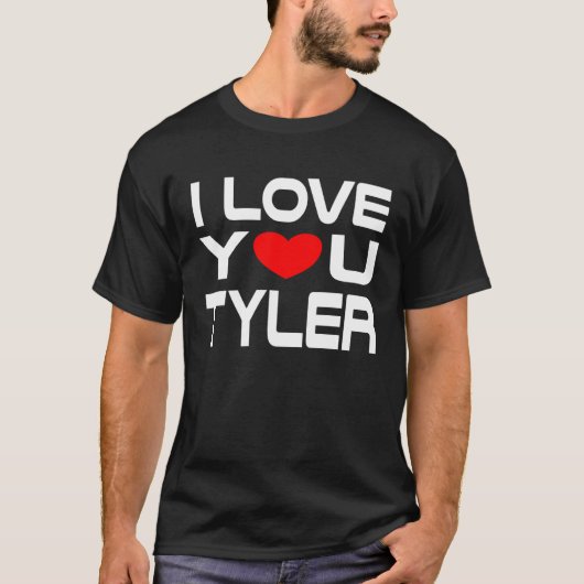 I Love Tyler Red Heart to say Honey I love you T-Shirt (Vorderseite)