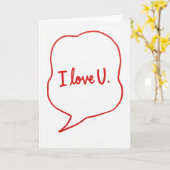 I Love U Cute Card Karte (Gelbe Blume)
