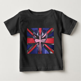 "I Love UK" Kunstdruck Baby T-shirt