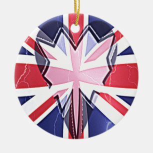"I Love UK" Kunstdruck Keramik Ornament