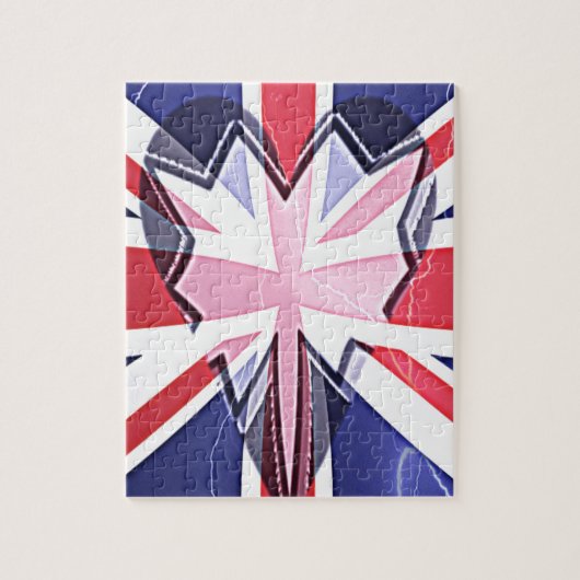 "I Love UK" Kunstdruck Puzzle (Vertikal)
