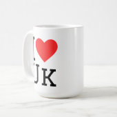 I love uk square sticker kaffeetasse (Vorderseite Links)