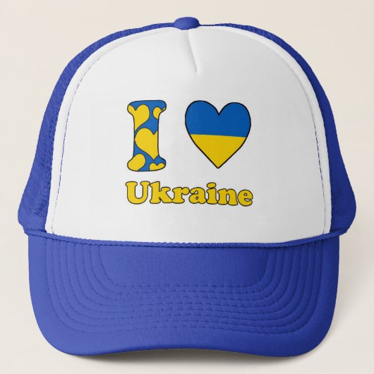 I love Ukraine Truckerkappe (Vorderseite)